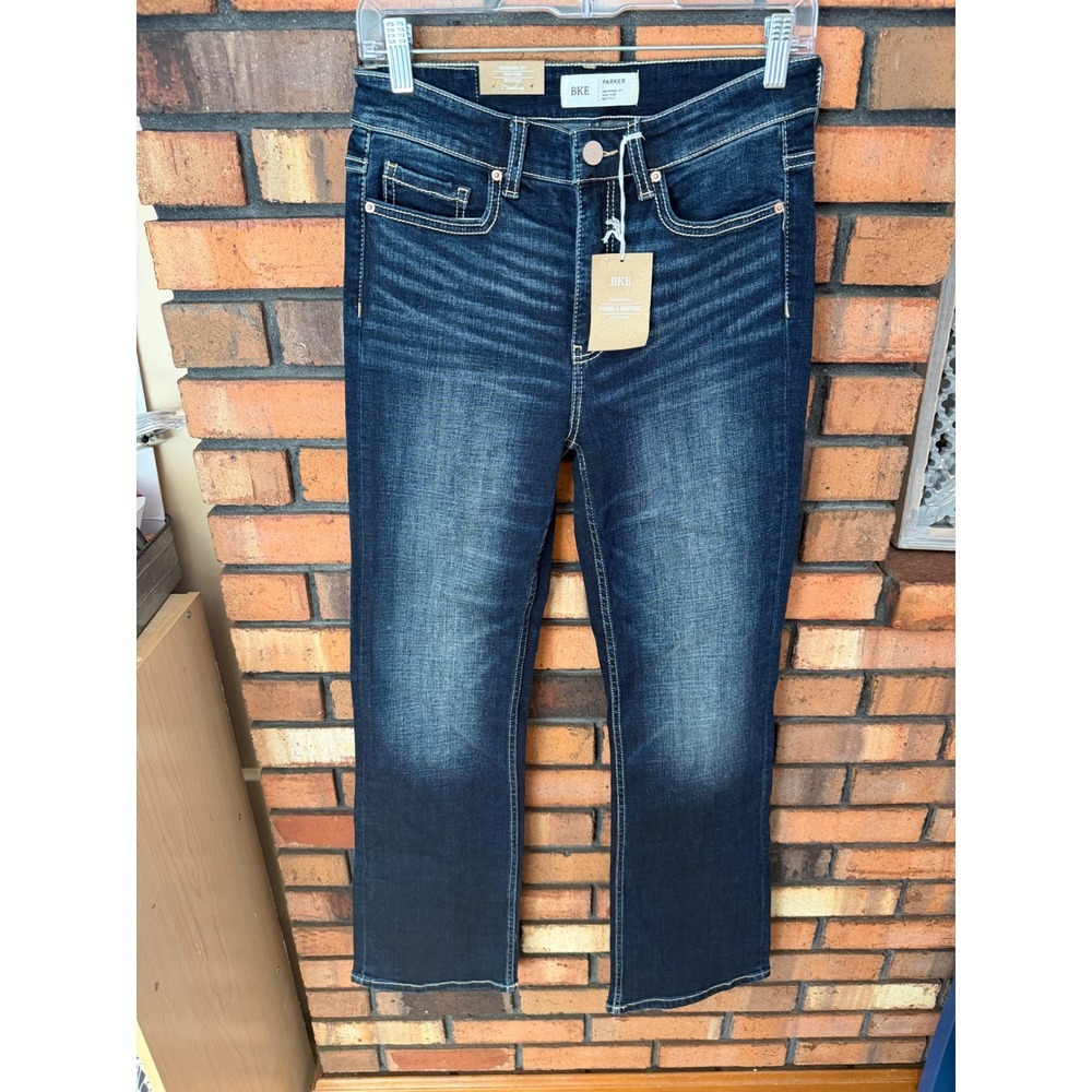 BKE Parker High Rise Bootcut Jeans Dark Wash Stretch 26 x 31.5 NWT
